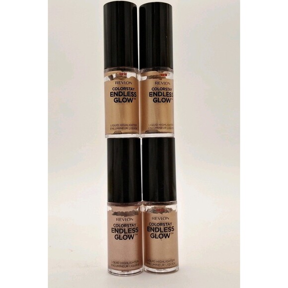 4 Revlon ColorStay Endless Glow Highlighters 1 002 Rose, 2 003 Gold, 1 005 Topaz - Picture 2 of 6